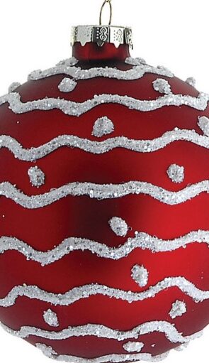 Κόκκινη Γυάλινη Χριστουγεννιάτικη Μπάλα 8cm