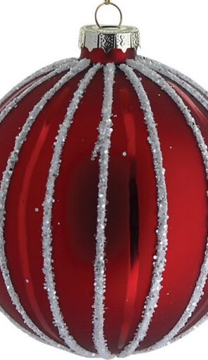 Κόκκινη Γυάλινη Χριστουγεννιάτικη Μπάλα 8cm
