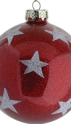 Κόκκινη Γυάλινη Χριστουγεννιάτικη Μπάλα 8cm