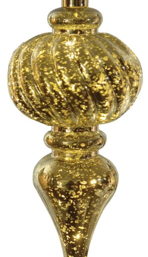 Χρυσή Πλαστική Χριστουγεννιάτικη Μπάλα Με Φώς Μπαταρίας 13 x 32(h)cm