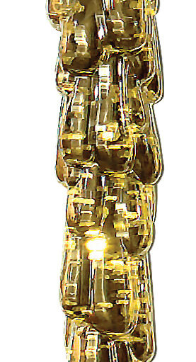 Χρυσή Πλαστική Χριστουγεννιάτικη Μπάλα Με Φώς Μπαταρίας 2,5 x 32(h)cm