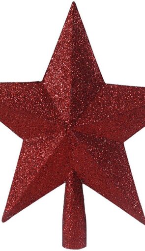 Πλαστική Χριστουγεννιάτικη Κορυφή Δέντρου Με Glitter 23cm