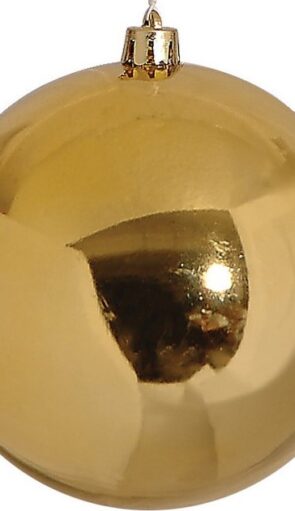 Χρυσή Γυαλιστερή Πλαστική Χριστουγεννιάτικη Μπάλα 6cm