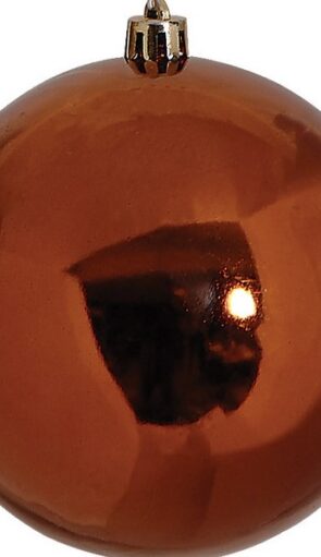 Χάλκινη Γυαλιστερή Χριστουγεννιάτικη Μπάλα 8cm
