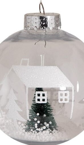 Διάφανη Πλαστική Χριστουγεννιάτικη Μπάλα 8cm