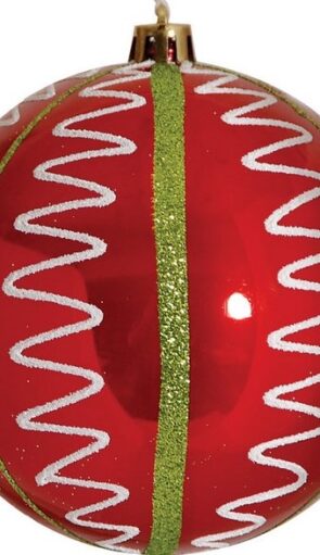 Κόκκινη Πλαστική Χριστουγεννιάτικη Μπάλα 10cm