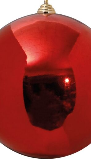 Κόκκινη Πλαστική Γυαλιστερή Χριστουγεννιάτικη Μπάλα 20cm