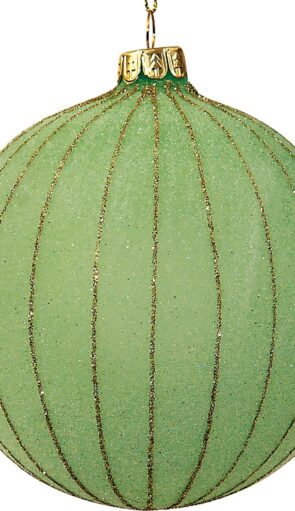 Πράσινη Γυάλινη Χριστουγεννιάτικη Μπάλα 8cm