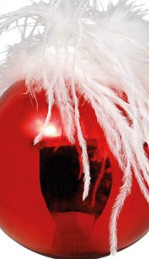 Κόκκινη Γυάλινη Χριστουγεννιάτικη Μπάλα 10cm