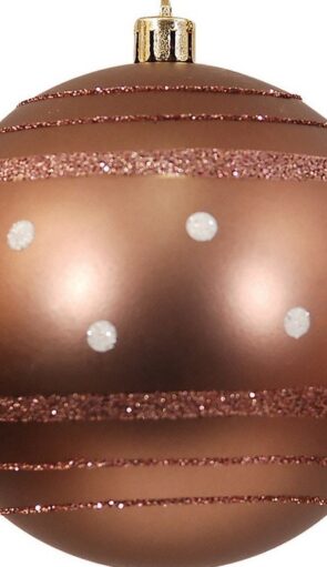 Χάλκινη Πλαστική Χριστουγεννιάτικη Μπάλα 10cm