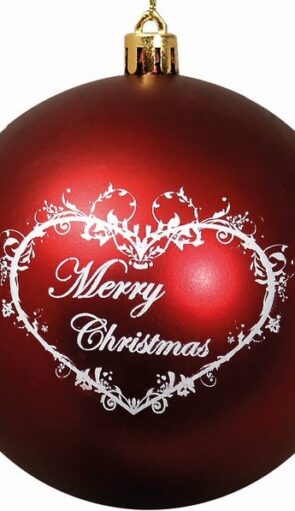 Κόκκινη Πλαστική Χριστουγεννιάτικη Μπάλα 8cm