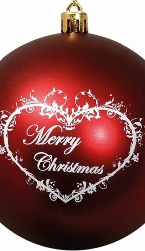 Κόκκινη Πλαστική Χριστουγεννιάτικη Μπάλα 10cm