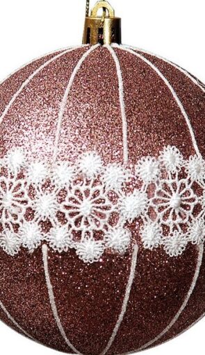 Χάλκινη Πλαστική Χριστουγεννιάτικη Μπάλα 10cm