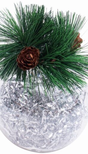 Διάφανη Πλαστική Χριστουγεννιάτικη Μπάλα 8cm
