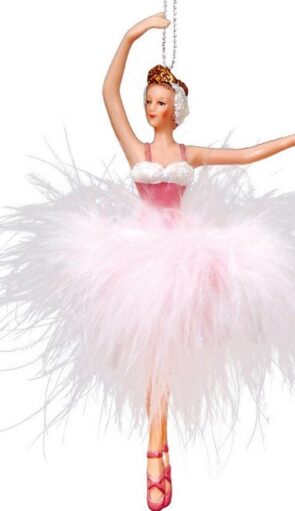 Κεραμικό Κρεμαστό Χριστουγεννιάτικο Στολίδι Μπαλαρίνα 10 x 6 x 17(h)cm