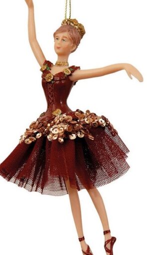 Κεραμικό Κρεμαστό Χριστουγεννιάτικο Στολίδι Μπαλαρίνα 10 x 6 x 17cm