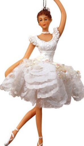 Κεραμικό Κρεμαστό Χριστουγεννιάτικο Στολίδι Μπαλαρίνα 10 x 6 x 17(h)cm