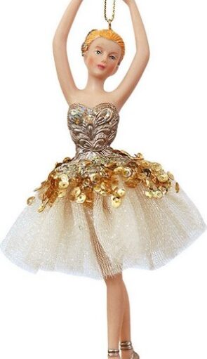 Κεραμικό Κρεμαστό Χριστουγεννιάτικο Στολίδι Μπαλαρίνα 10 x 6 x 17(h)cm