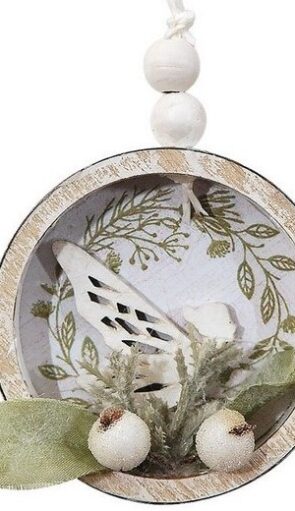 Ξύλινα Χριστουγεννιάτικη Μπάλα 3 x 7 x 9(h)cm