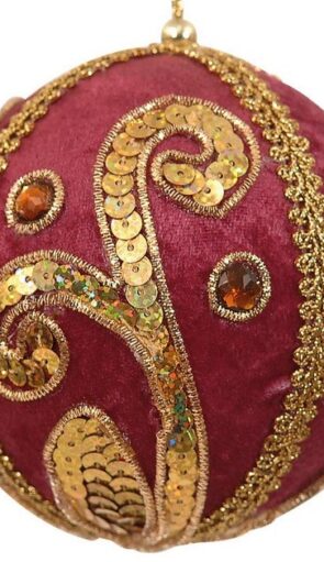 Μώβ Χριστουγεννιάτικη Μπάλα 10cm