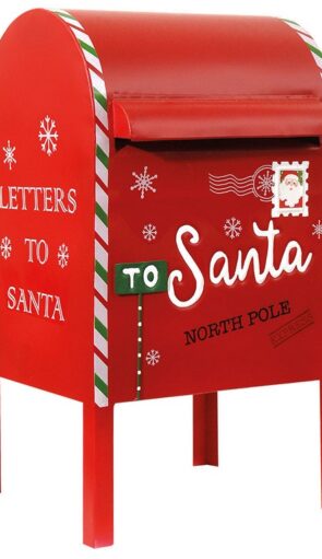 Μεταλλικό Χριστουγεννιάτικο Γραμματοκιβώτιο Άγιου Βασίλη 28 x 26 x 52(h)cm
