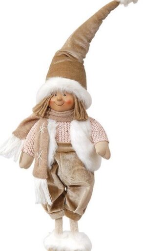 Λούτρινο Χριστουγεννιάτικο Διακοσμητικό 13 x 9 x 52(h)cm