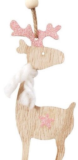 Ξύλινο Κρεμαστό Χριστουγεννιάτικο Στολίδι 5 x 12(h)cm