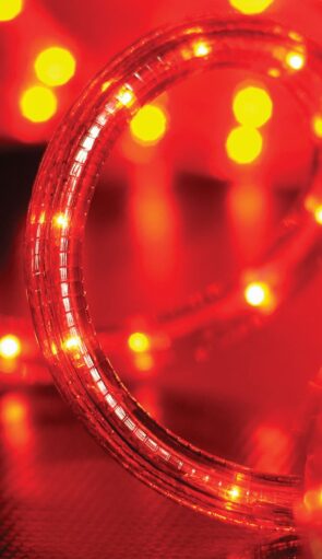 Gs Κόκκινος Φωτοσωλήνας Ip44 Με Πρόγραμμα ,10 Μέτρα ,Ø13mm - 3w