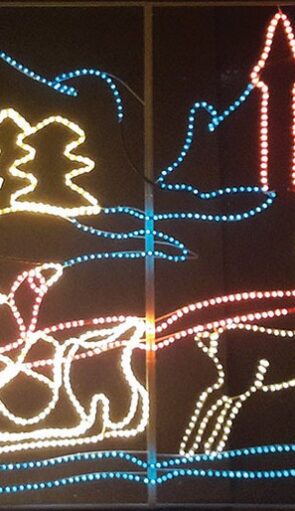 Φωτιζόμενο Σχέδιο Χωριό Με Φωτοσωλήνα,400 x 200(Η) cm