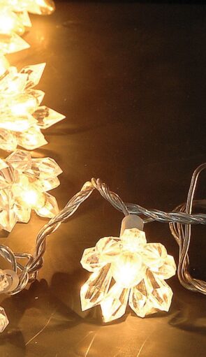 50 Λαμπάκια Με Ακρυλικά Σχέδια Και Πρόγραμμα, Διάφανο Καλώδιο Και Λαμπάκι, Απόστασης 9 Μέτρων