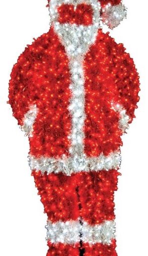 Led Φωτιζόμενος 3D Άγιος Βασίλης Ip44, 230(Η) x 100cm