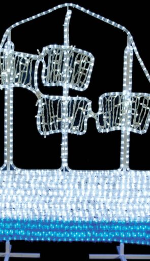 Led Φωτιζόμενο Καράβι Με Φωτοσωλήνα Ip44 ,180(Η) x 180cm