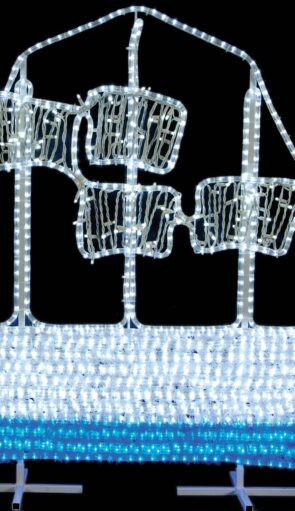 Led Φωτιζόμενο Καράβι Με Φωτοσωλήνα Ip44 ,120(Η) x 120cm