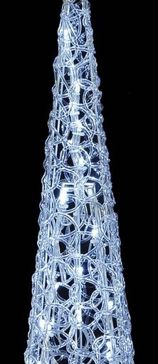 Led Φωτιζόμενη Ακρυλική Πυραμίδα Με Μετασχηματιστή Ip44 Με Ψυχρό Φωτισμό 60cm