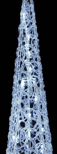 Led Φωτιζόμενη Ακρυλική Πυραμίδα Με Μετασχηματιστή Ip44 Με Ψυχρό Φωτισμό 120cm