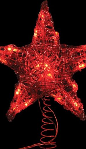 Led Φωτιζόμενη Κορυφή Δέντρου Με Κόκκινο Φωτισμό,25cm