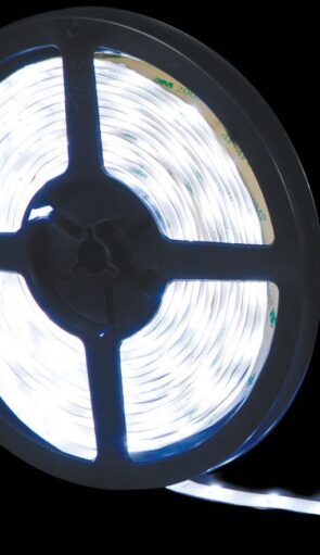 Αυτοκόλλητη Ταινία Με 200 Led, Λευκό Καλώδιο - Διάφανο Λαμπάκι, Αποστάσης 5 Μέτρων