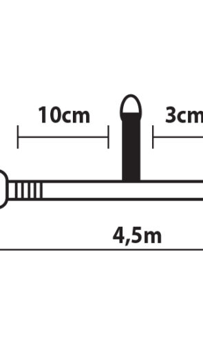 100L GS Λαμπάκια Με Επέκταση ,Πράσινο Καλώδιο/Θερμό Λαμπάκι , 4,5  Μέτρα