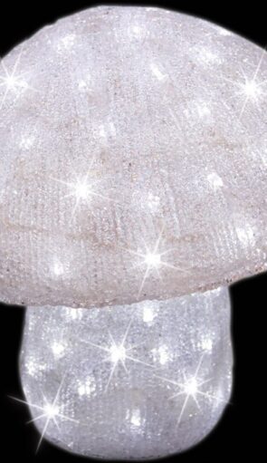 Led Φωτιζόμενο Ακρυλικό Μανιτάρι Με 120Led Λευκό Φωτισμό,35(Η)cm