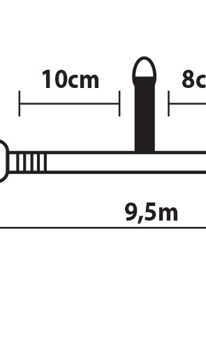 100L GS Λαμπάκια Ip44 Με Επέκταση,Πράσινο Καλώδιο/Θερμό Λαμπάκι ,9,5 Μέτρα