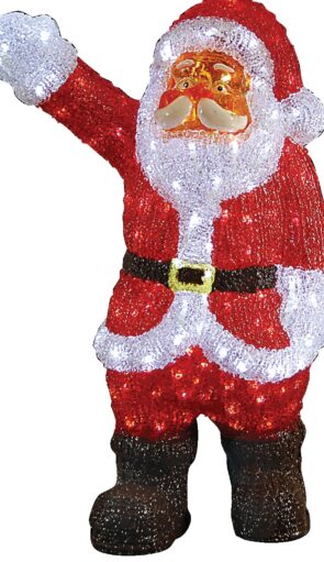 Led Φωτιζόμενος Ακρυλικός Άγιος Βασίλης 60(Η)cm