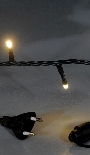 50Led Επεκτεινόμενα Λαμπάκια Με Πράσινο Καλώδιο/Θερμό Λαμπάκι 4 Μέτρα