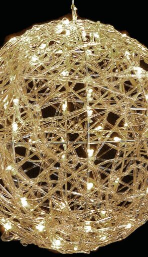 Led Φωτιζόμενη Ακρυλική Μπάλα Με Θερμό Φωτισμό Και Μετασχηματιστή Ip44,50cm