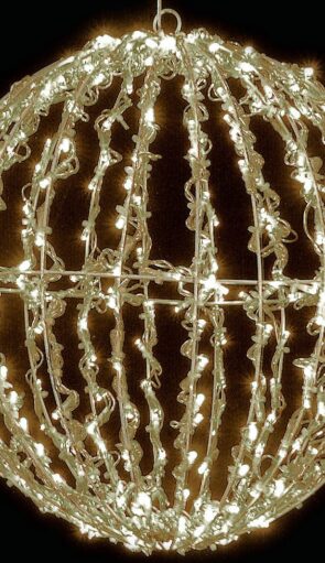 Led Φωτιζόμενη Ακρυλική Μπάλα Με Θερμό Φωτισμό Και Μετασχηματιστή Ip44,50cm