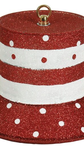 Κόκκινη Χριστουγεννιάτικη Διακοσμητική Μπάλα Καπέλο 20cm