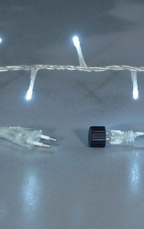 50Led Επεκτεινόμενα Λαμπάκια Με Διάφανο Καλώδιο/Λευκό Λαμπάκι 4 Μέτρα