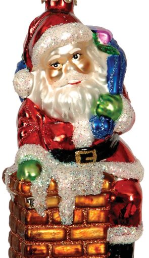 Γυάλινο Κρεμαστό Χριστουγεννιάτικο Στολίδι 13cm