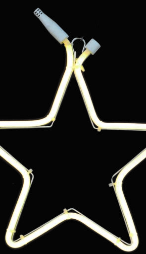 Μονό Σταθερό Αστέρι Με Led Θερμό Φωτισμό Πλακέ Φωτοσωλήνα,30cm ,Ip44