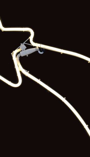 Σταθερός Κομήτης Με Led Θερμό Φωτισμό Πλακέ Φωτοσωλήνα,69 x 29(H)cm,Ip44