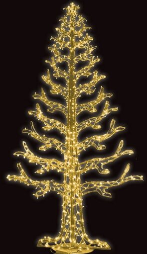 Led Flash Μισό Χριστουγεννιάτικο Δέντρο Με Θερμό Φωτισμό Με 684 Led Ip44, 200 x 400(h)cm